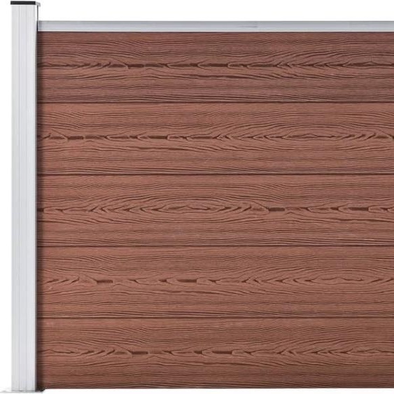 The Living Store Clôture de jardin WPC 175x105 cm Marron