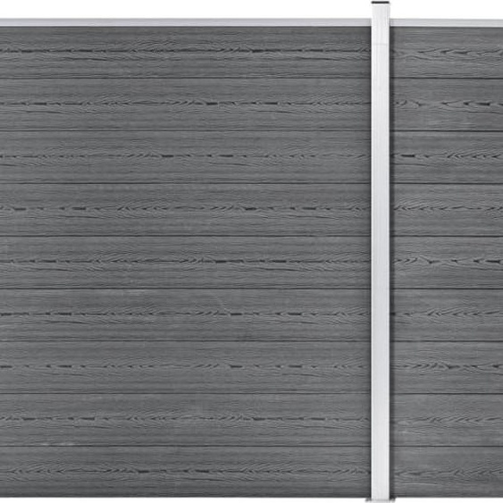 The Living Store clôture de jardin WPC 353×186 cm Gris