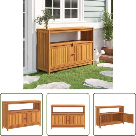 The Living Store Console de jardin 110x35x75 cm bois massif acacia