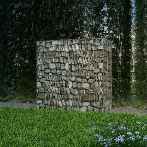 The Living Store Corbeille à gabion acier 100×50×100 cm