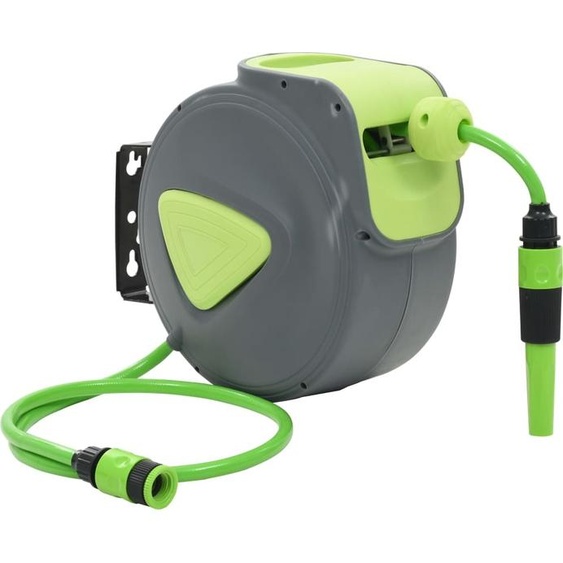 The Living Store Enrouleur de tuyau deau Automatiquement rétractable Montage mural 10+1 m