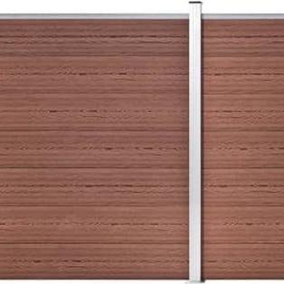 The Living Store Ensemble déléments de clôture WPC 526x146 cm Marron