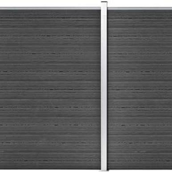 The Living Store Ensemble déléments de clôture WPC 526x186 cm Noir