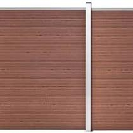 The Living Store Ensemble déléments de clôture WPC 872x146 cm Marron