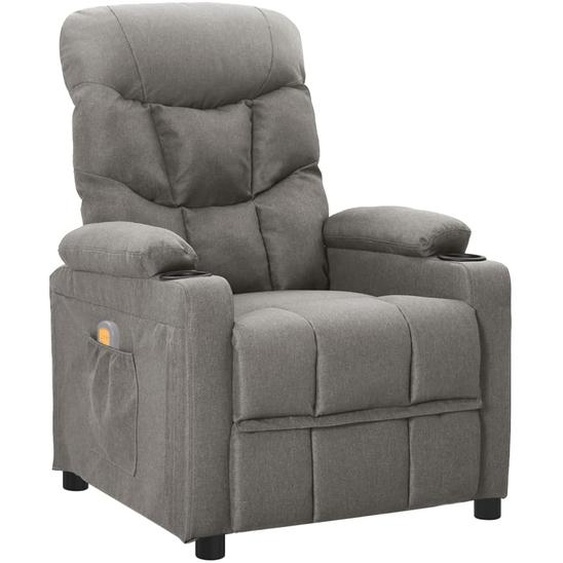 The Living Store Fauteuil de massage gris clair Tissu