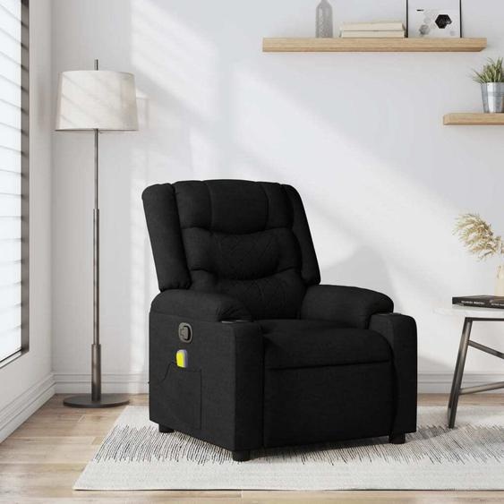 The Living Store Fauteuil de massage Noir Tissu