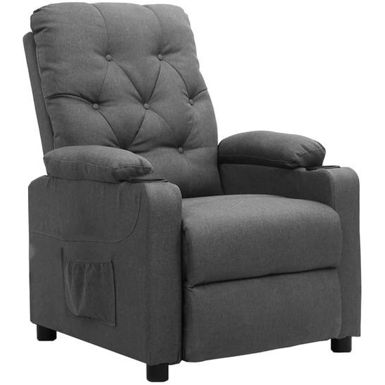 The Living Store fauteuil de relaxation en tissu gris clair