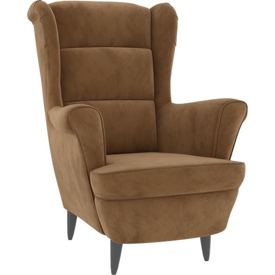 The Living Store fauteuil en velours brun