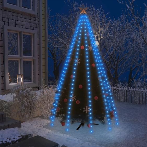 The Living Store Filet lumineux pour sapin de Noël avec 250 LED bleu 250 cm