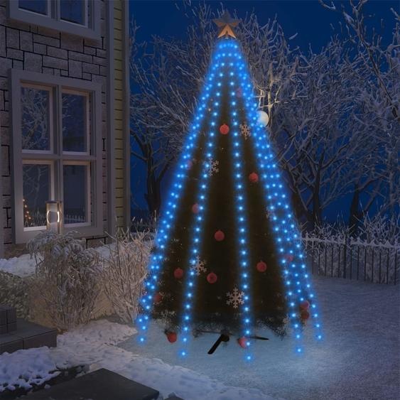 The Living Store Filet lumineux pour sapin de Noël avec 300 LED bleu 300 cm