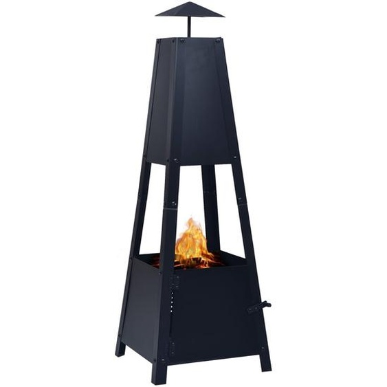 The Living Store Foyer noir 35×35×99 cm Acier