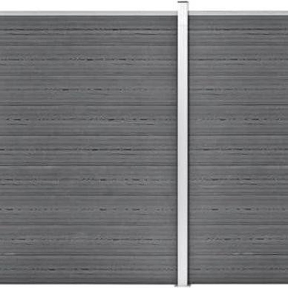The Living Store Gartenzaun WPC 526x186 cm Grau