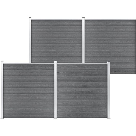 The Living Store Gartenzaun WPC 699x186 cm Grau