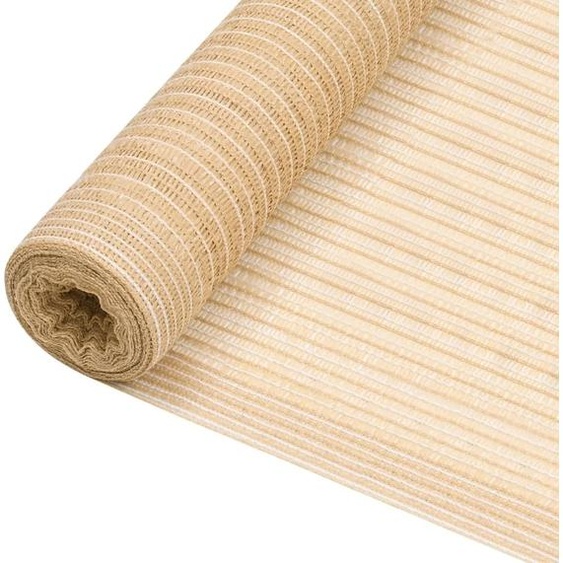 The Living Store Grillage de clôture beige 1,5x50 m HDPE 195 g/m²