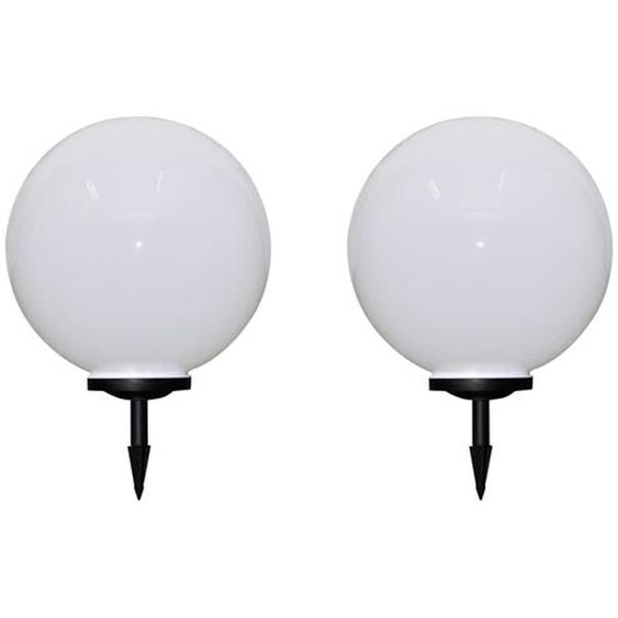 The Living Store Lampes dallée 2 pcs. LED 50 cm avec piquet de terre