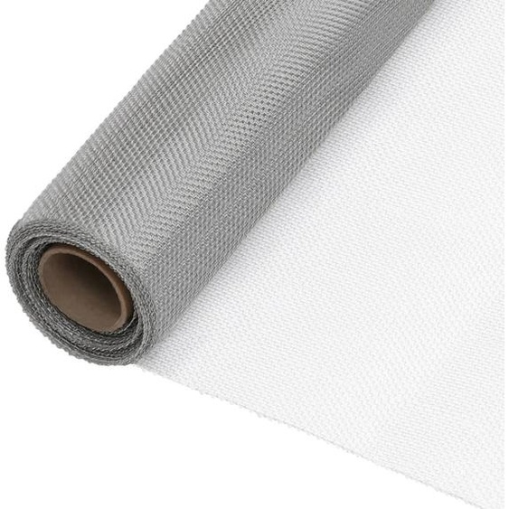 The Living Store Moustiquaire en acier inoxydable 60x1000 cm Argenté