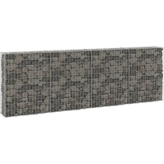 The Living Store Mur en gabion avec couverture Acier galvanisé 300x30x100 cm