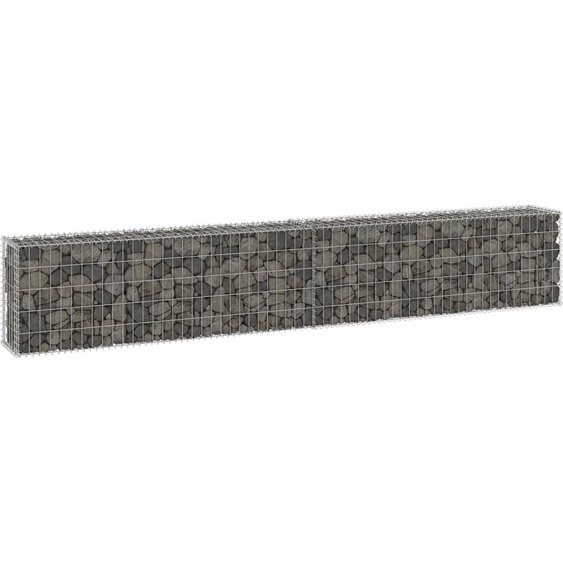 The Living Store Mur en gabion avec couverture Acier galvanisé 300x30x50 cm