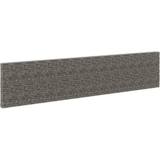 The Living Store Mur en gabions avec couverture Acier galvanisé 900x30x200 cm