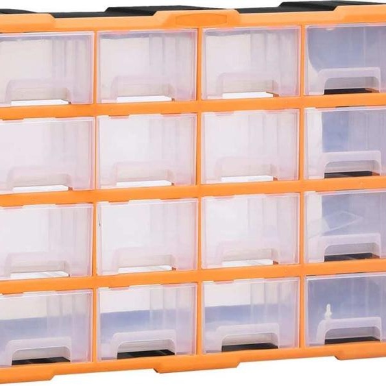 The Living Store Organisateur à tiroirs multiples 16 tiroirs 52x16x37 cm