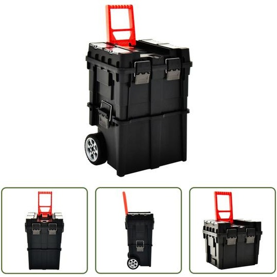 The Living Store Organisateur doutils Trolley avec poignée 46×36×41 cm
