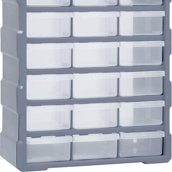 The Living Store Organisateur multi-tiroirs 18 tiroirs 38x16x47 cm