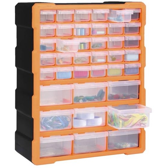 The Living Store Organisateur multi-tiroirs avec 39 tiroirs 38x16x47 cm