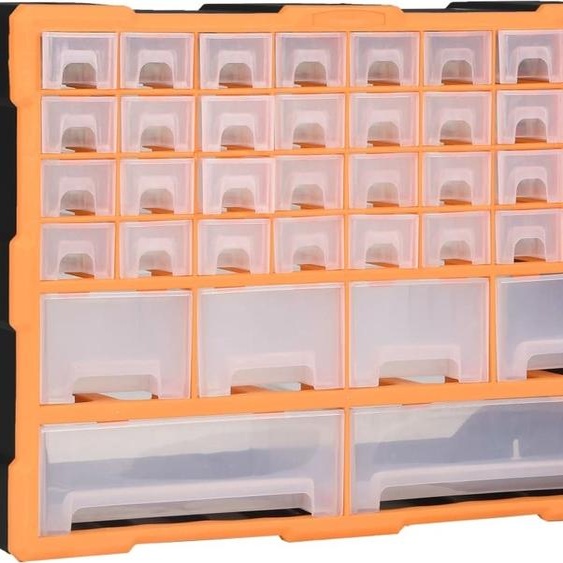 The Living Store Organisateur multi-tiroirs avec 40 tiroirs 52x16x37,5 cm