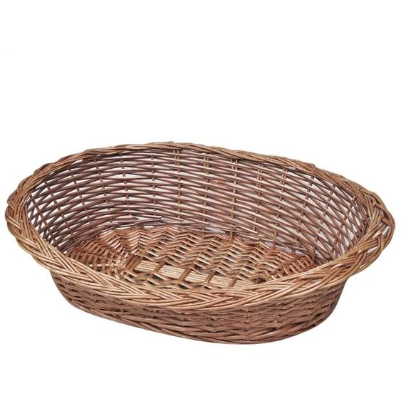 The Living Store Panier pour chien en osier naturel 50 cm