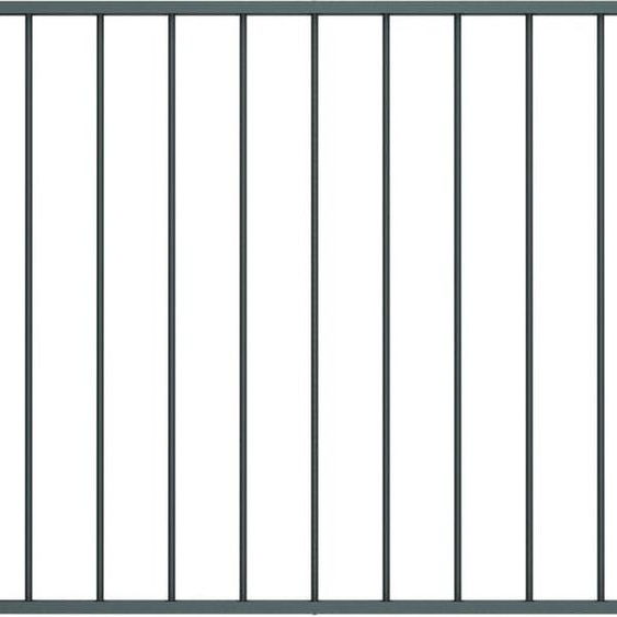 The Living Store Panneau de clôture Acier revêtu par poudre 1,7 x 1,25 m Anthracite