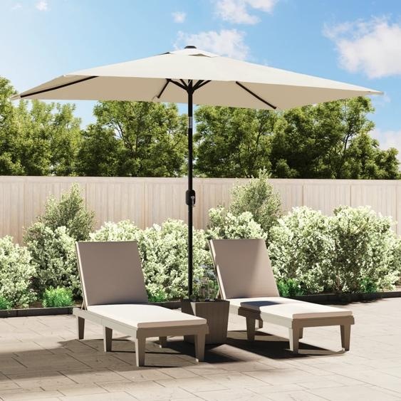 The Living Store Parasol 200 x 300 cm blanc sable rectangulaire