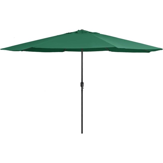 The Living Store Parasol avec mât métallique 400 cm vert