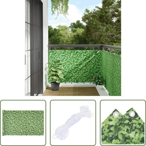 The Living Store Pare-vue de jardin aspect végétal vert 500x90 cm PVC