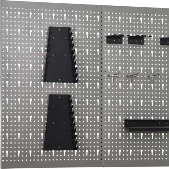 The Living Store Paroi à outils 3 pcs. 40×58 cm acier