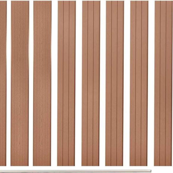 The Living Store Planches de clôture de rechange 9 pcs. WPC 170 cm Marron