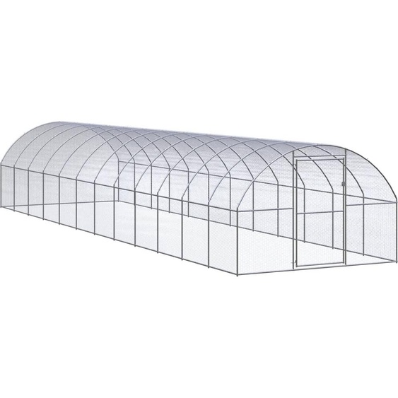 The Living Store Poulailler dextérieur 3x12x2 m Acier galvanisé