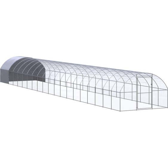 The Living Store Poulailler dextérieur 3x20x2 m Acier galvanisé