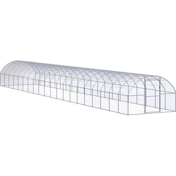 The Living Store Poulailler dextérieur 3x20x2 m Acier galvanisé