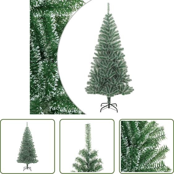 The Living Store Sapin de Noël artificiel enneigé Vert 240 cm