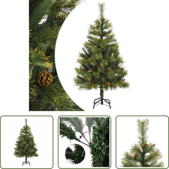 The Living Store Sapin de Noël artificiel pliable avec cônes 150 cm