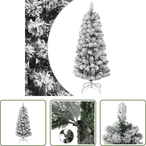 The Living Store Sapin de Noël artificiel pliable enneigé 120 cm