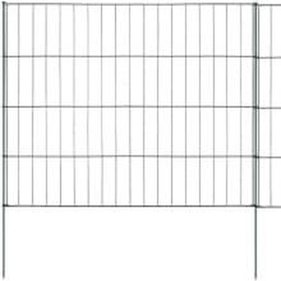 The Living Store Set de clôture de jardin 115x79 cm Vert