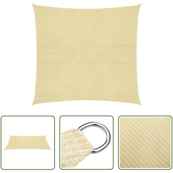 The Living Store Store 160 g/m² Beige 7x7 m HDPE