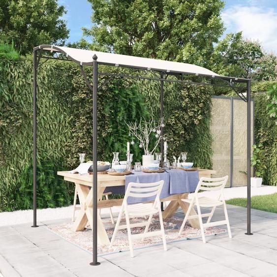 The Living Store Store Crème 2x2,3 m 180 g/m² toile et acier