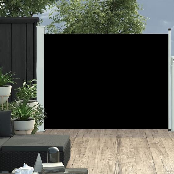 The Living Store Store latéral extensible 140×500 cm Noir