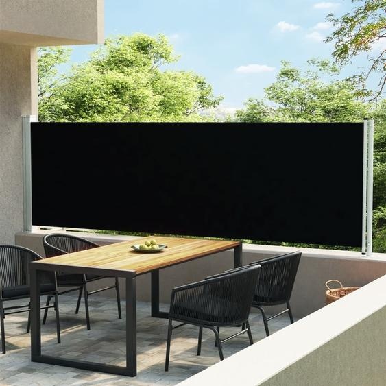 The Living Store Store latéral extensible 140x600 cm Noir