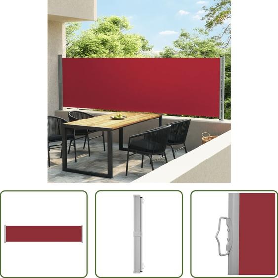 The Living Store Store latéral extensible 140x600 cm rouge
