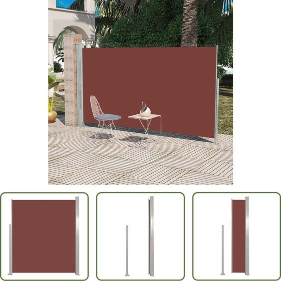 The Living Store Store latéral extensible 160x300 cm Marron