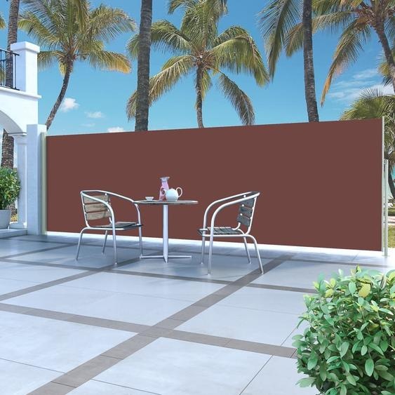 The Living Store Store latéral extensible 160x500 cm Marron