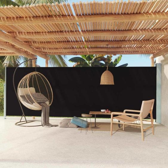 The Living Store Store latéral extensible 180x600 cm Noir